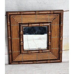 2003 Vintage Intercontinental Art Inc. Compton Wood Embossed Square Mirror